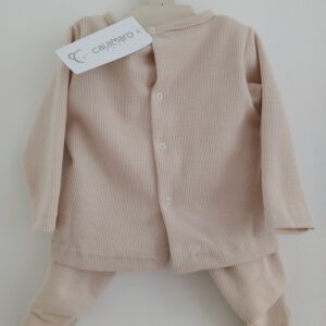 Conjunto polainas color arena